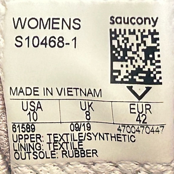 Saucony Womens Grey/Sliver Echelon 7 Running Athletic Sneakers Shoes SZ US 10 - Picture 11 of 11